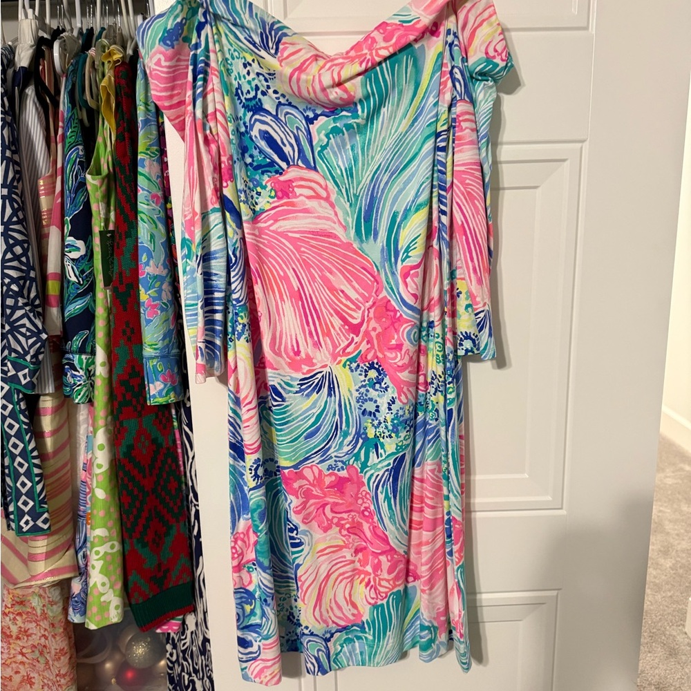 EUC Lilly Pulitzer Vibrant Multicolor Women's Dress. Size Large